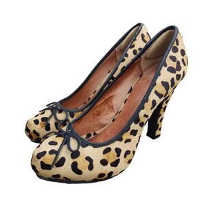 Vintage Y2K leopard print Pumps by Topshop sz 9